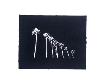 Palm Tree Patch - Druck auf schwarze Munde Leinwand