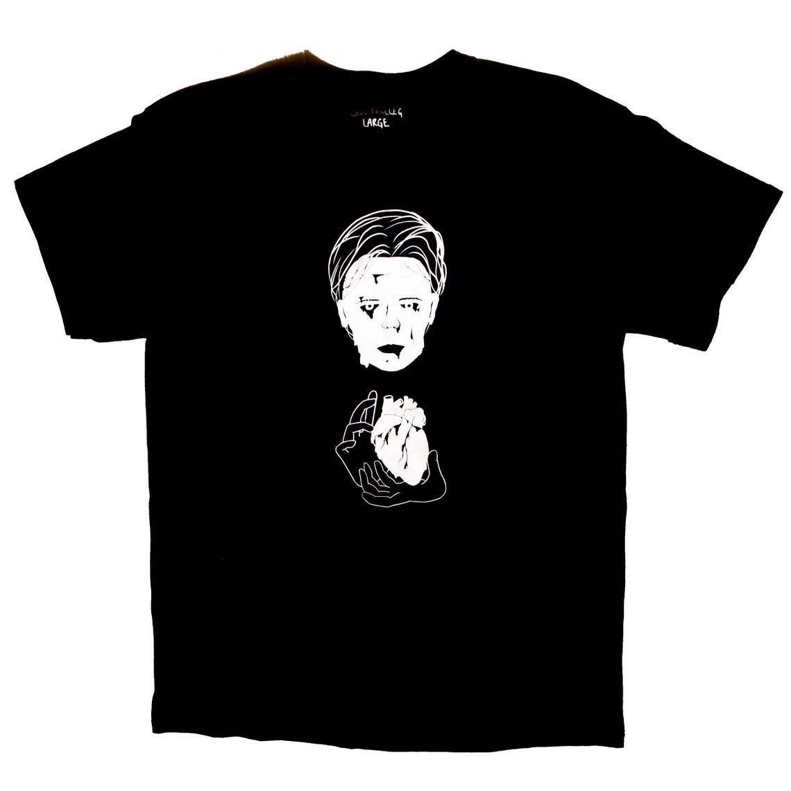 Void T-Shirt Screen Print of Face and Heart on Black Shirt - Etsy 日本