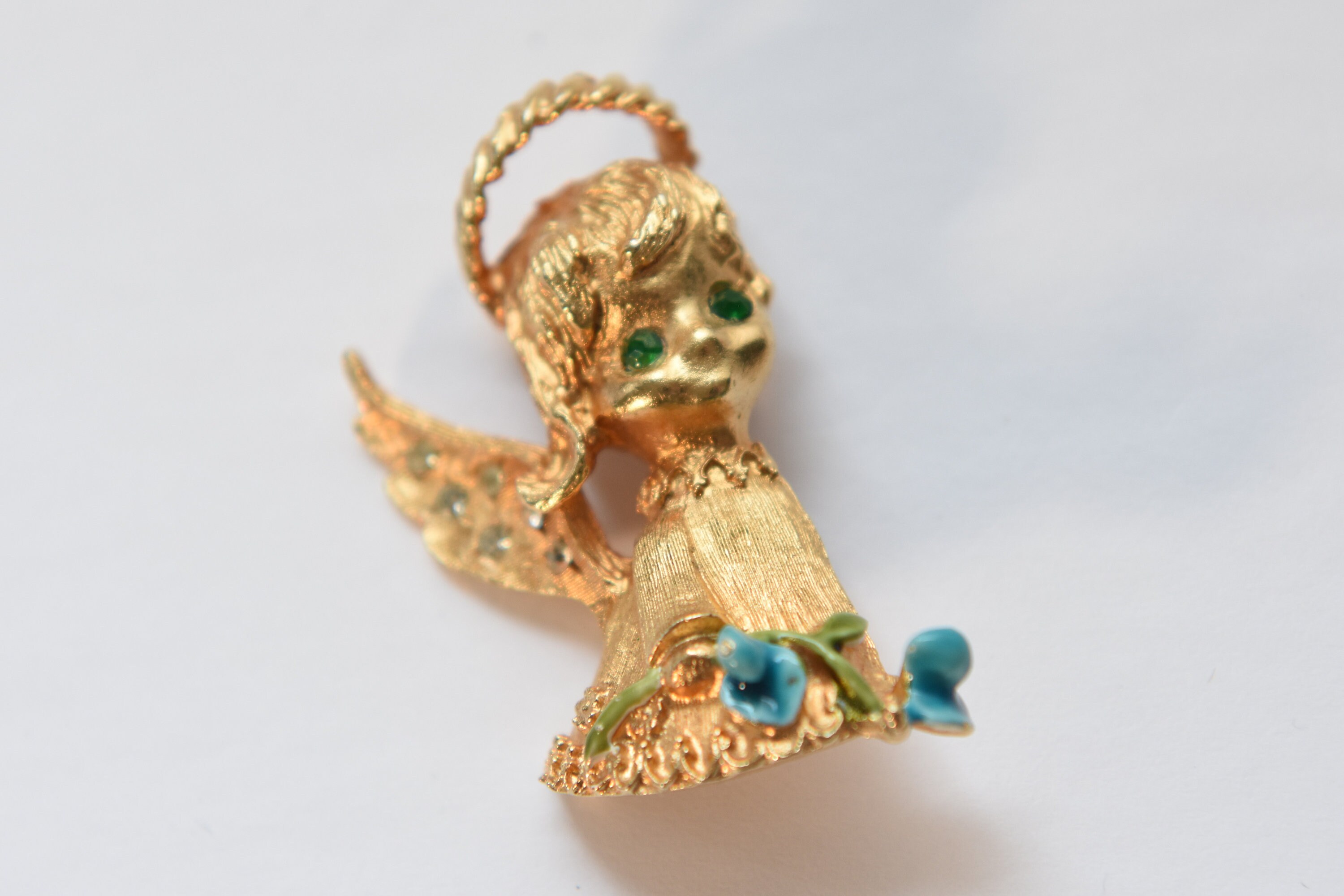 Goldene Halskette Damen - Gefalteter Blumen Anhänger Mit Karabinerverschluss