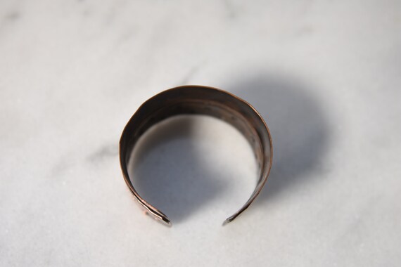 Copper Cuff Bracelet, Textured Artisan Metalwork - image 4