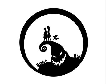 Download Nightmare Before Christmas Jack & Sally Vinyl Decal | Etsy