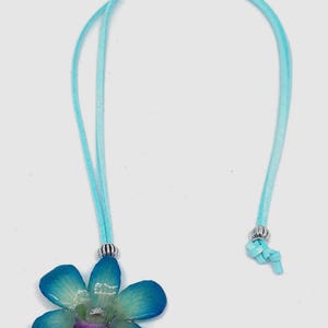 ミニデンドロビウムオーキッドネックレス本物の花のジュエリーカラフルなユニークなファッションヴィンテージ特別な機会手作りヴィンテージレッド送料無料