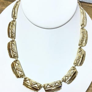 Vintage Coro Panel Necklace with Original Coro Hang Tag