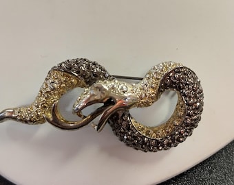 Snake Brooch Pin Unsigned Vintage
