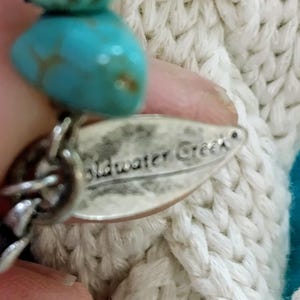 Faux Turquoise Beaded Chunky Necklace Vintage Coldwater Creek Jewelry