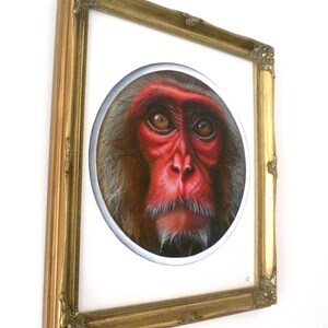 Peinture originale, ''Monkey'', 30,5x35,5cm. image 4