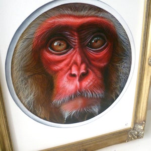 Peinture originale, ''Monkey'', 30,5x35,5cm. image 5