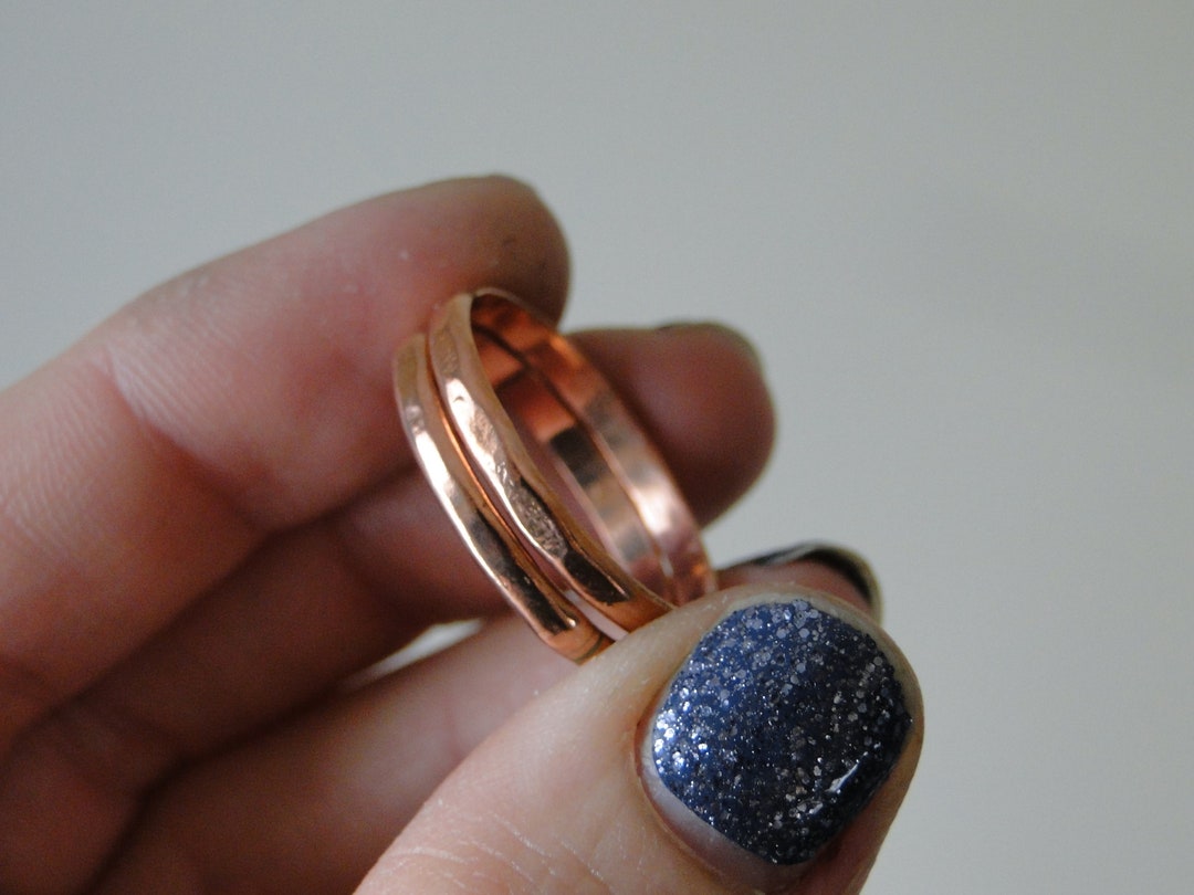 Hammered Copper Stacking Ring, Copper Stacking Rings, Copper Rings ...