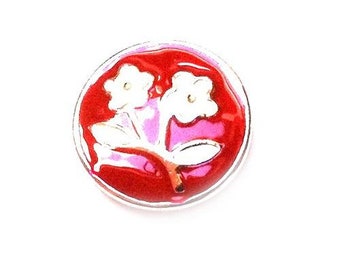 für 18mm Chunk Armband Button Click Klicks 7741 Herz Rot