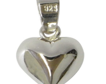 Heart pendant in sterling silver 925 silver pendant 12 mm Luv Women