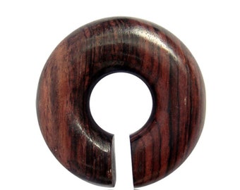 Piercing Narraholz wood expander dark brown large studs ring bow stretcher