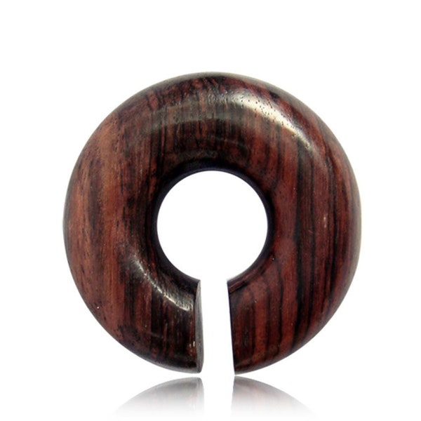 Piercing expansor de madera Narraholz marrón oscuro grandes tachuelas anillo arco camilla