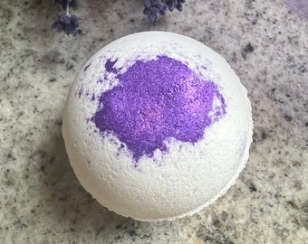 Handmade Bath Bomb ~ Black Widow ~ Lavender Lemongrass Essential Oil Aromatherapy Bath Fizzy ~ Natural, Vegan ~ Gift for Him Her Ze Zim