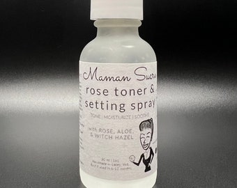 Rose, Aloe, Witch Hazel Makeup Setting Spray ~ Refreshing Facial Mist ~ Rosewater Finishing Spray ~ Hydrating Facial Care ~ Natural Skincare