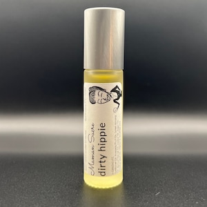 Dirty Hippie Patchouli Essential Oil Perfume Roll On in Glass Bottle w/Stainless Steel Roller Ball Natural Gift for Him Boho Vegan image 1