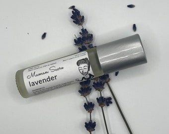 Handcrafted Lavender Perfume Oil Roll On ~ Lavandula Angustifolia Roller Bottle w/Stainless Steel Roller Ball ~ Vegan, Clean, All Natural