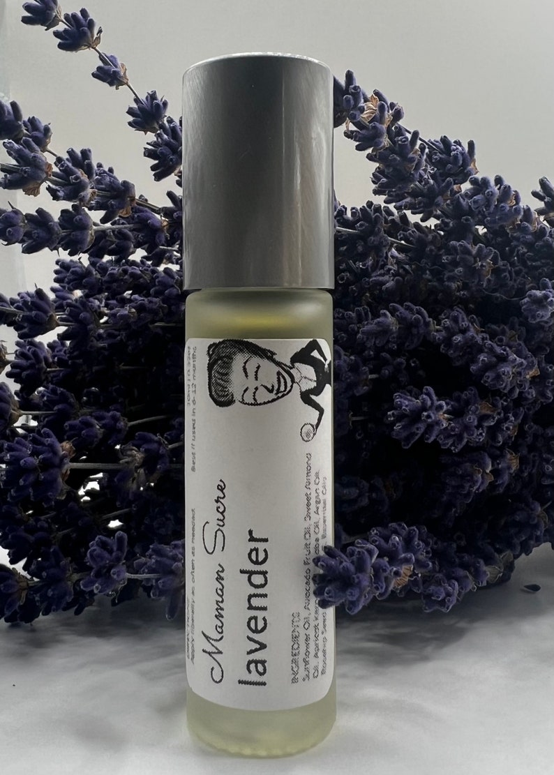 Handcrafted Lavender Perfume Oil Roll On Lavandula Angustifolia Roller Bottle w/Stainless Steel Roller Ball Vegan, Clean, All Natural image 8