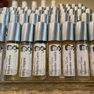 Handcrafted Lavender Perfume Oil Roll On Lavandula Angustifolia Roller Bottle w/Stainless Steel Roller Ball Vegan, Clean, All Natural image 10