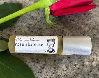 Handcrafted Moroccan Rose Absolute Natural Perfume Roll On ~ Aromatherapy Rosa Centifolia Essential Oil Roller Bottle w/Stainless Steel Ball