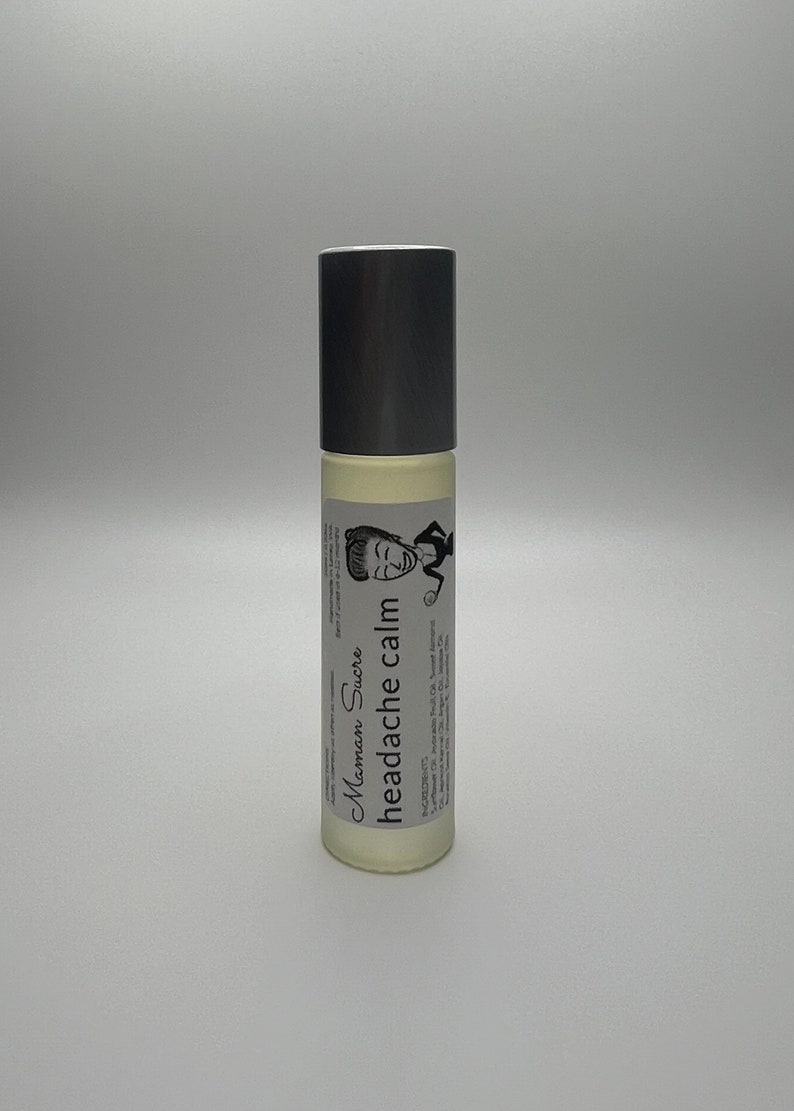 Handmade Lavender Peppermint Essential Oil Perfume Roll On in Glass Bottle w/Stainless Steel Ball Aromatherapy Headache Relief Massage Oil image 8