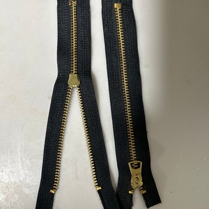 Zwei Taschenreißverschluss # 5. 7-Zoll schwarzes Messingband