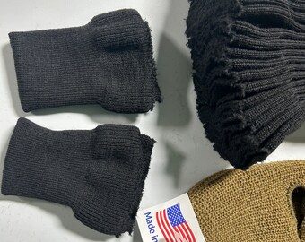 One Pair of Black Cuffs 100% Wool