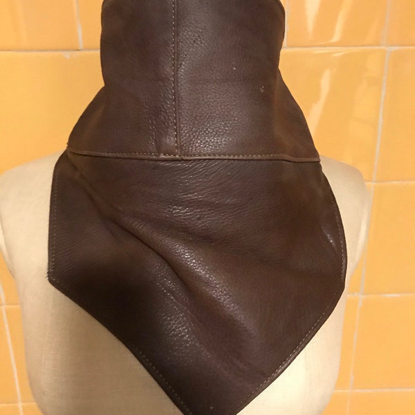 Brown Deerskin Leather Bandana