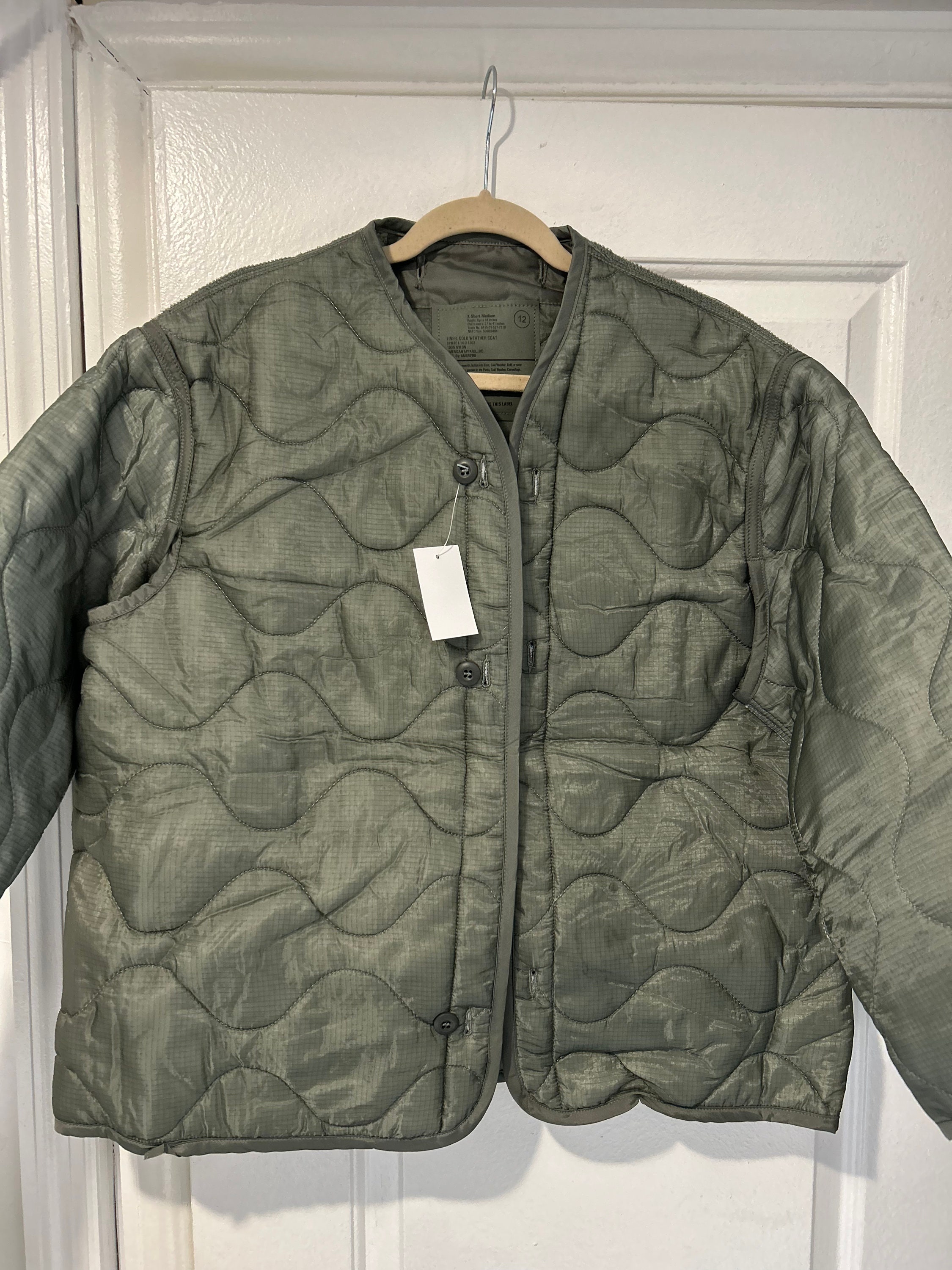 Military Jacket Liner Mil-spec Size: Extra Short Medium - Etsy Military Jacket Liner Mil-spec Size: Extra Short Medium - Etsy