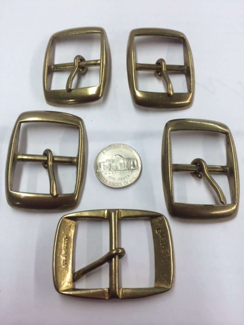 Lot of 5 One Inch Solid Brass Buckles Etsy