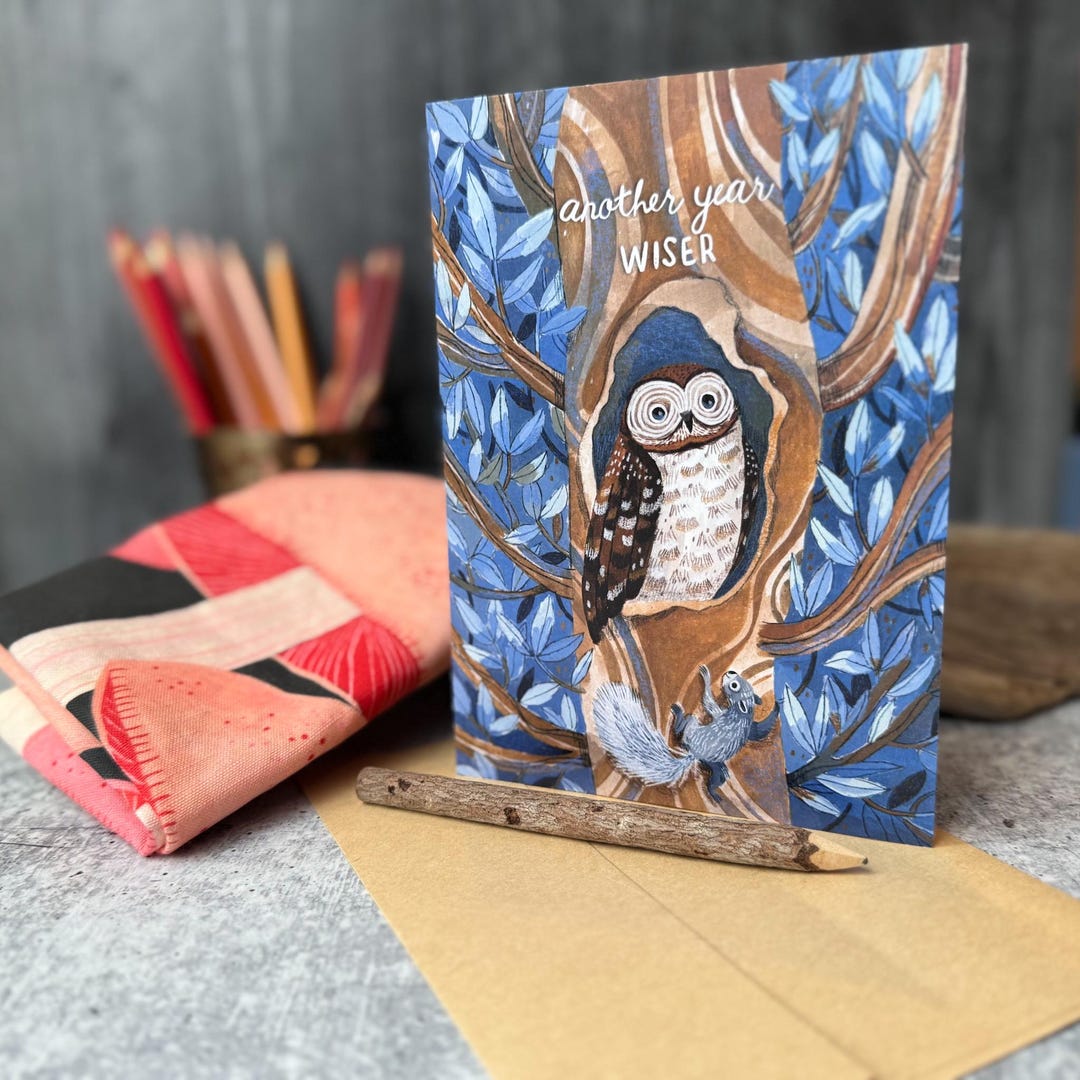 Owl Birthday Card | Happy Birthday Cards | Outdoor Cards, Woodland ...