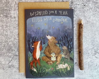 Firefly Birthday Card | Happy Birthday Cards | Outdoor Cards, Woodland Animal Cards, Whimsical Cards, Kids Birthday Cards