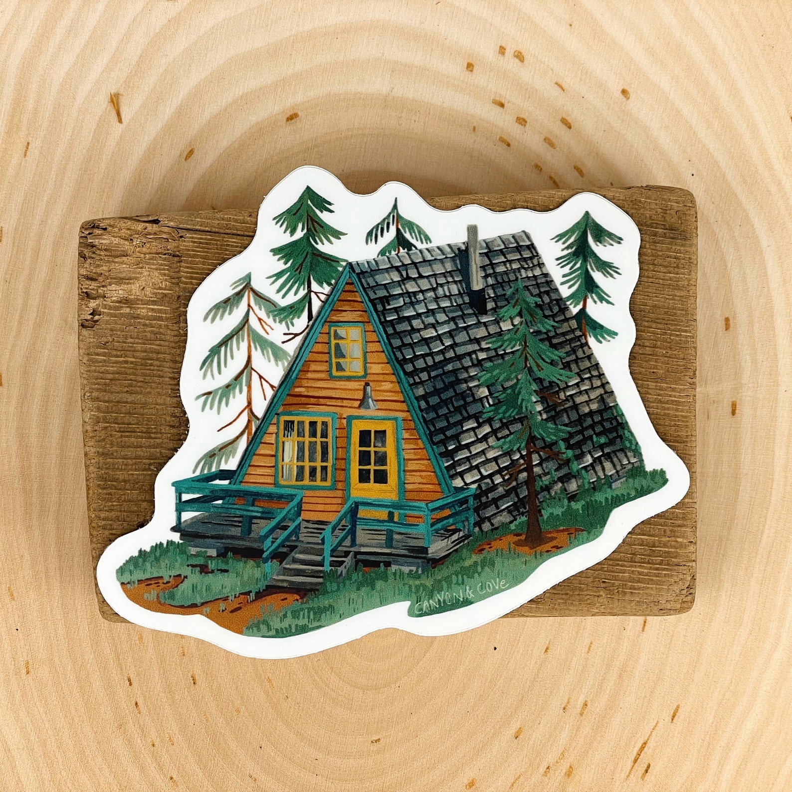 A-frame Cabin Sticker | Premium Die Cut Vinyl Stickers | Cabin Life ...
