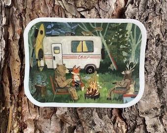 Camper Life Sticker | Premium Die Cut Vinyl Stickers | For Laptops, Water Bottles, Journals, Hydroflasks, Planners Camping Stickers