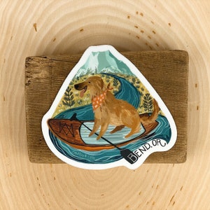 Bend Paddle Board Pup Sticker | Premium Die Cut Vinyl Stickers | Bend Oregon Stickers | For Laptops, Water Bottles, Cars, Planners, etc.