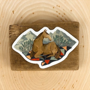High Desert Horse Sticker | Premium Die Cut Vinyl Stickers | For Laptops, Water Bottles, Journals, Hydroflasks, Car Bumpers, Planners, etc.