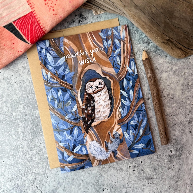 Owl Birthday Card | Happy Birthday Cards | Outdoor Cards, Woodland ...
