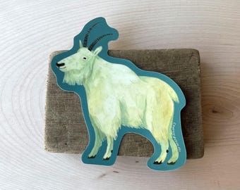 Alpine Goat Sticker | Premium Die Cut Vinyl Stickers | For Laptops, Water Bottles, Journals, Hydroflasks, Car Bumpers, Planners, etc.