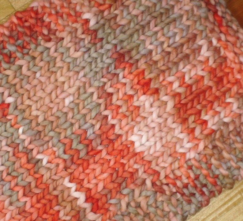 WOOL RUG Knit Rug Area Rug Chunky Wool Knitted Rugs Hand Knit Etsy