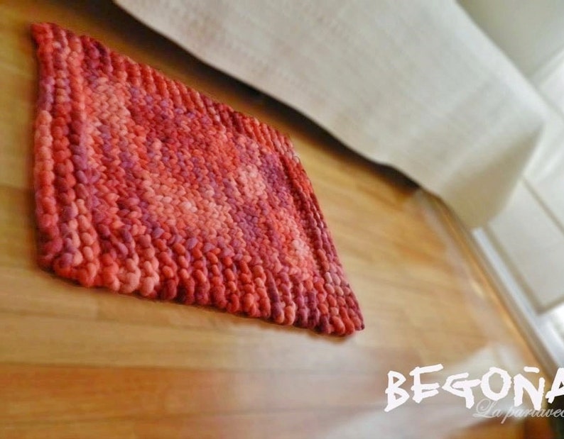 Wool Rug Chunky Knit Area Rug Bedroom Rug Bedside Rug Chunky Etsy