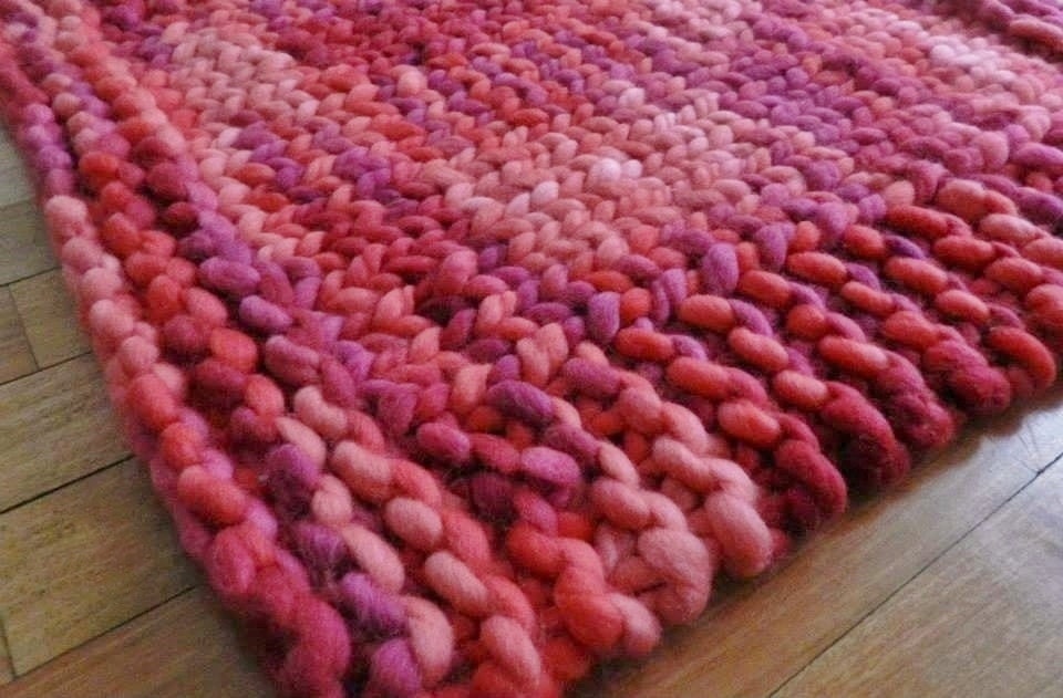 Wool Rug Chunky Knit Area Rug Bedroom Rug Bedside Rug Chunky Etsy