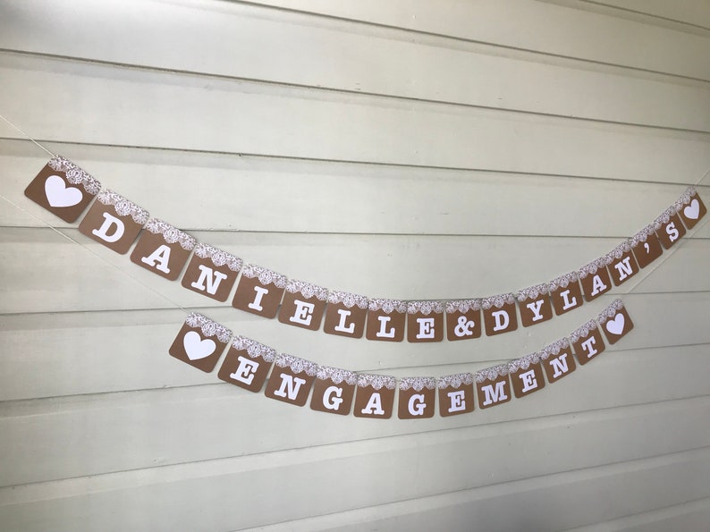Engagement Party Decorations Personalised Bunting Banner Etsy