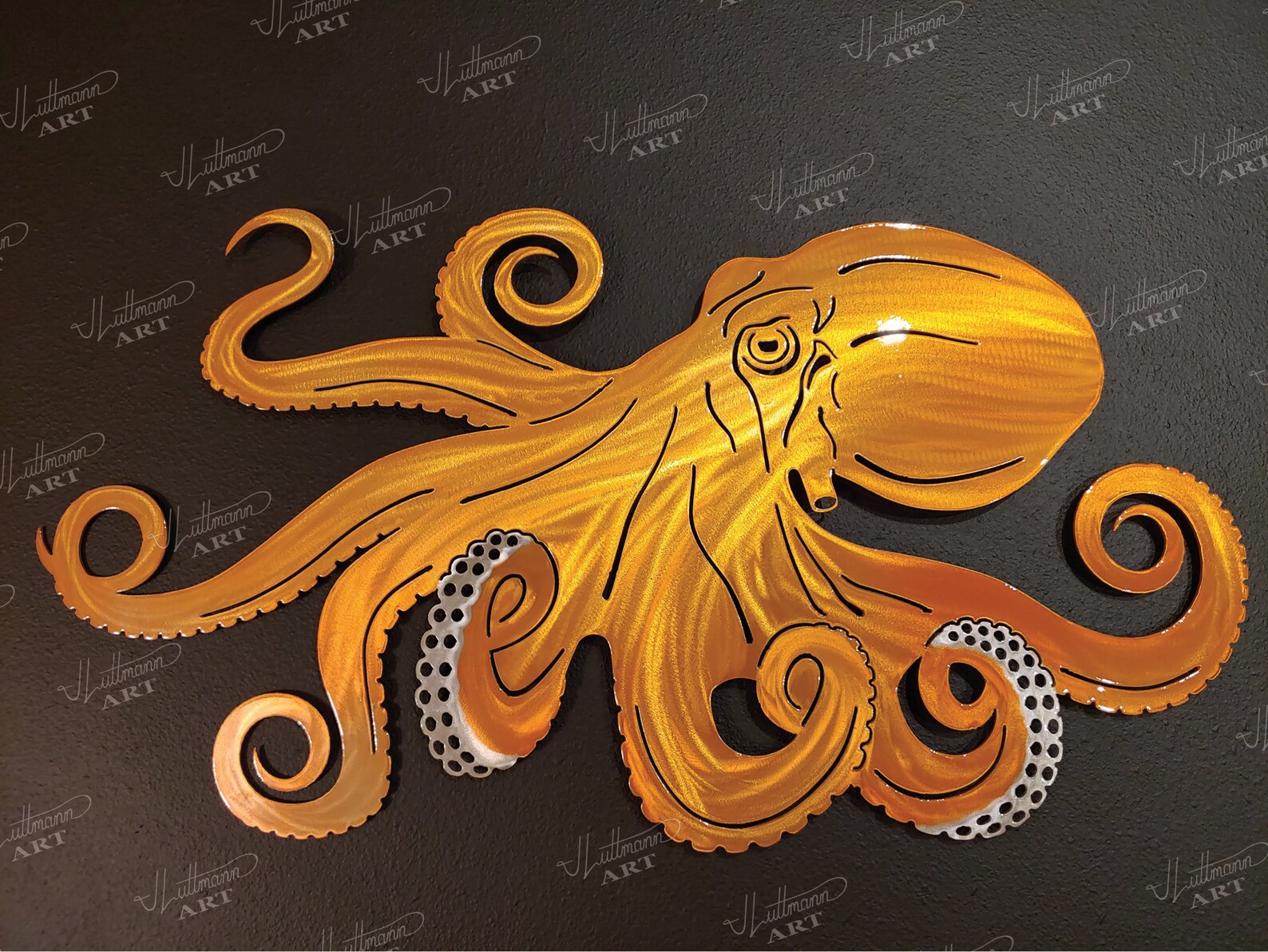 Octopus Metal Octopus Wall Art with Custom Hangers and Powder Etsy