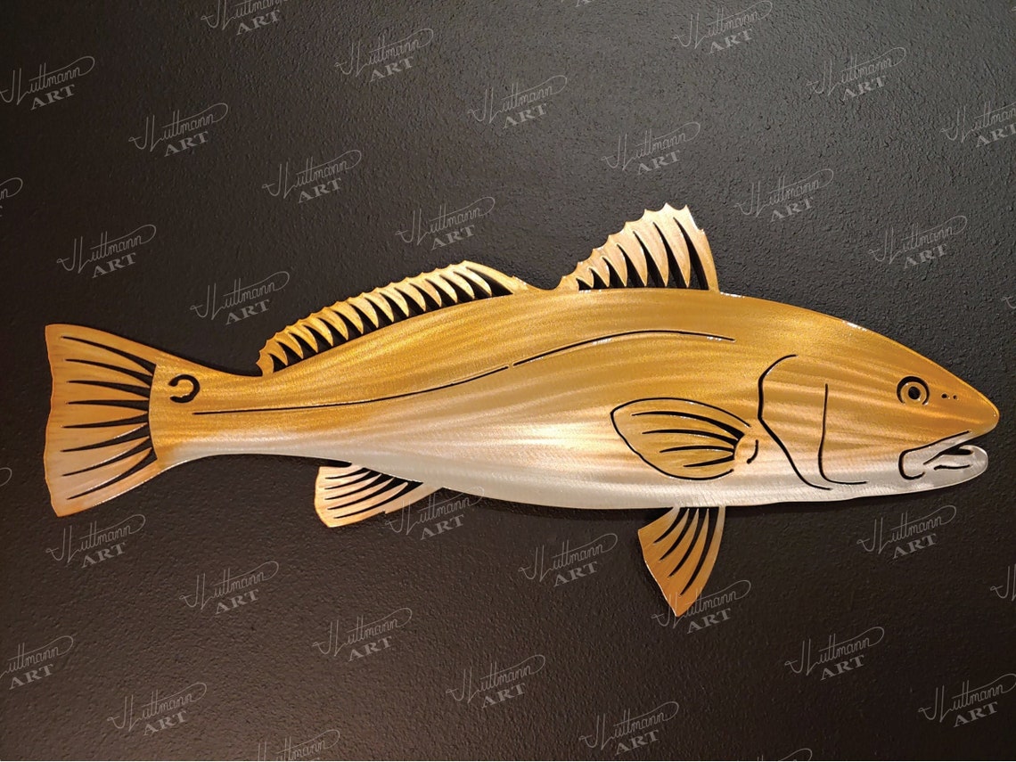 Redfish Metal Fish Wall Art with Custom Hangers and Powder Etsy