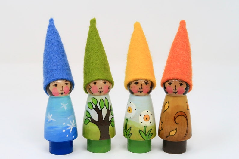 gnome peg dolls