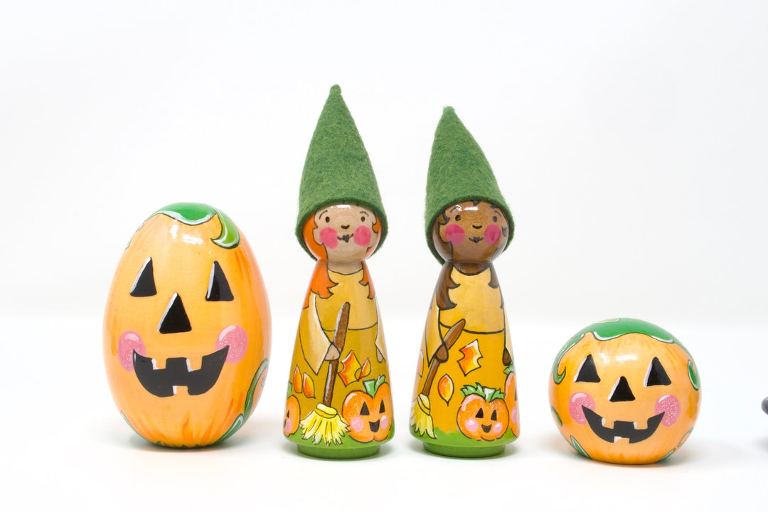 Big Witchy/ Gold Dresshalloween Peg Doll Trick or Treater Etsy