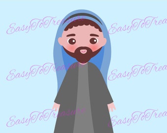 Digital Download Clipart – Nativity Joseph JPG and PNG files