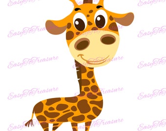 Digital Download Clipart –  Giraffe Jungle Animal JPEG and PNG files