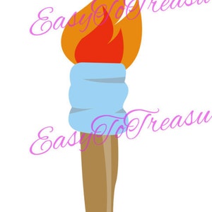 Digital Download Clipart – Tiki Torch Hawaiian Luau JPEG and PNG files