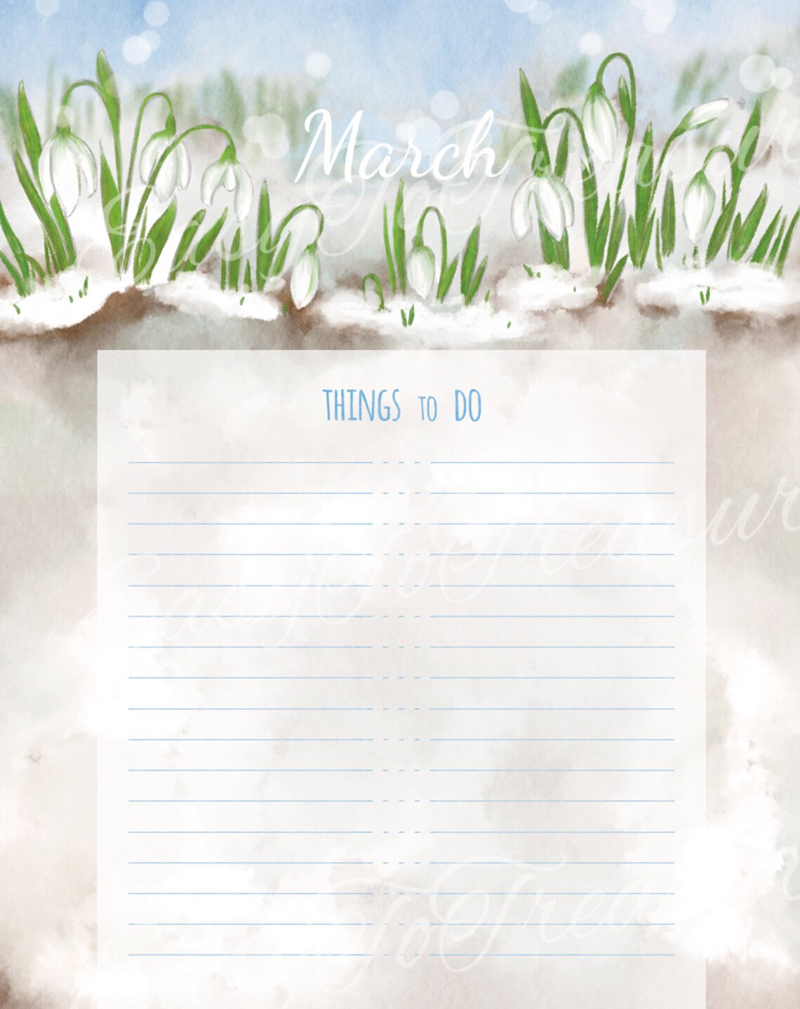 Digital Download Printable DIY Monthly Calendar to Do Lists - Etsy