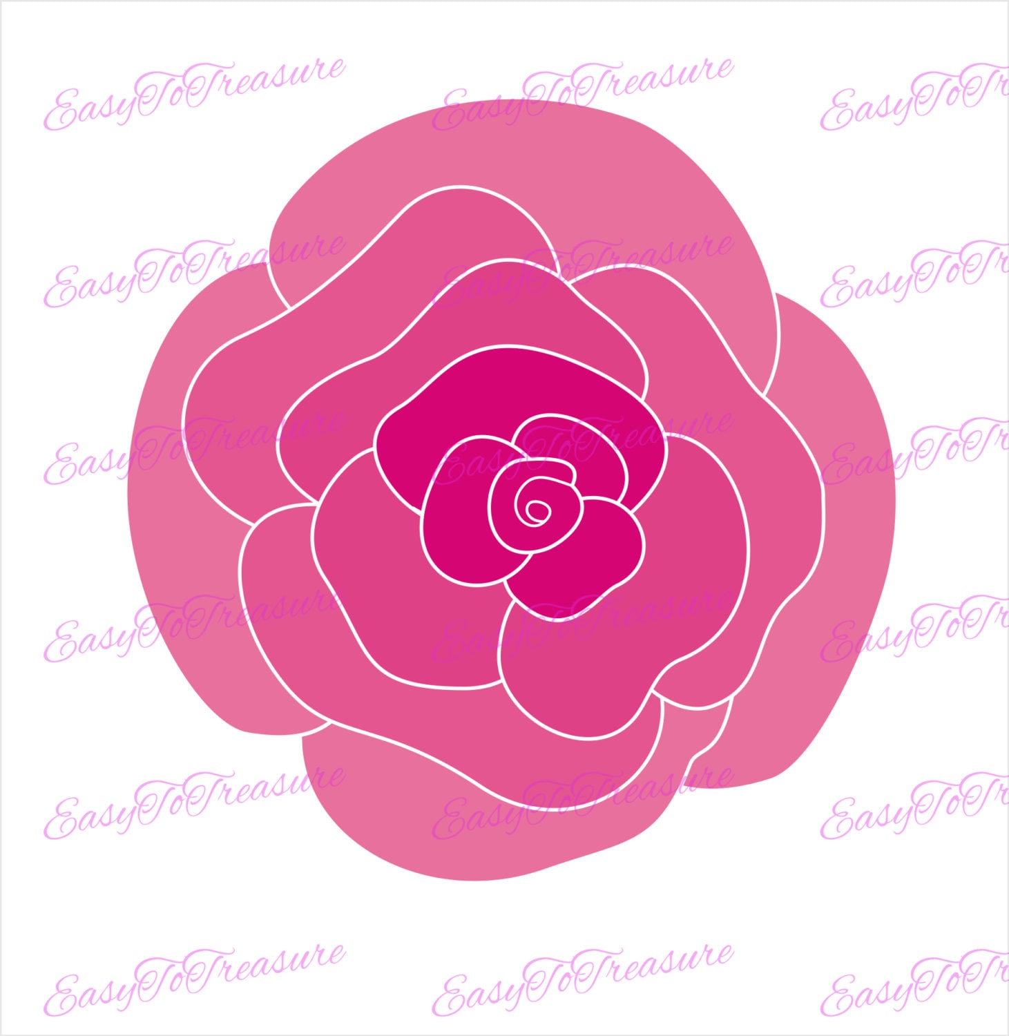 Pink Roses Clip Art Rounded Digital Download Clipart – Pink Rose JPEG and PNG Files - Etsy